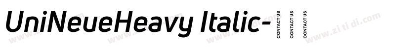 UniNeueHeavy Italic字体转换